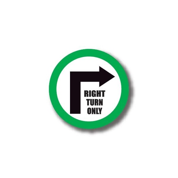 Ergomat 24in CIRCLE SIGNS - Right Turn Only DSV-SIGN 576 #0280 -UEN - main